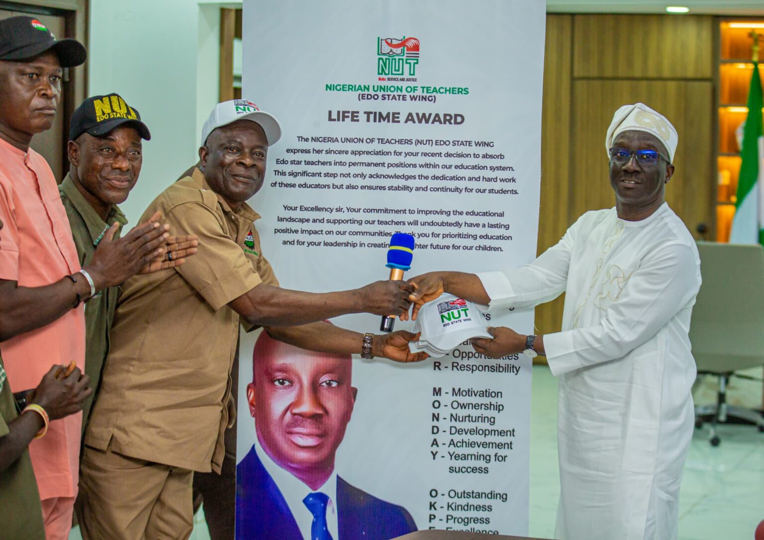 Edo Teachers Fete Okpebholo With Lifetime Award