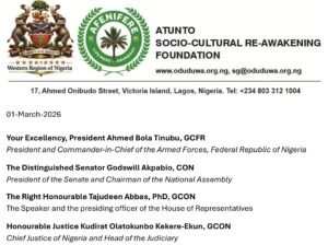 Afenifere Writes NASS, Demands Immediate Decentralisation of Nigeria